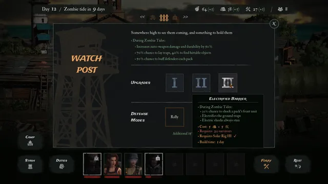 Una pantalla de la base